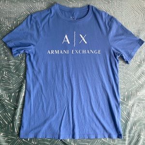 Armani Exchange Baby Blue T Shirt